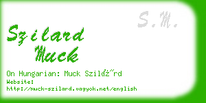 szilard muck business card